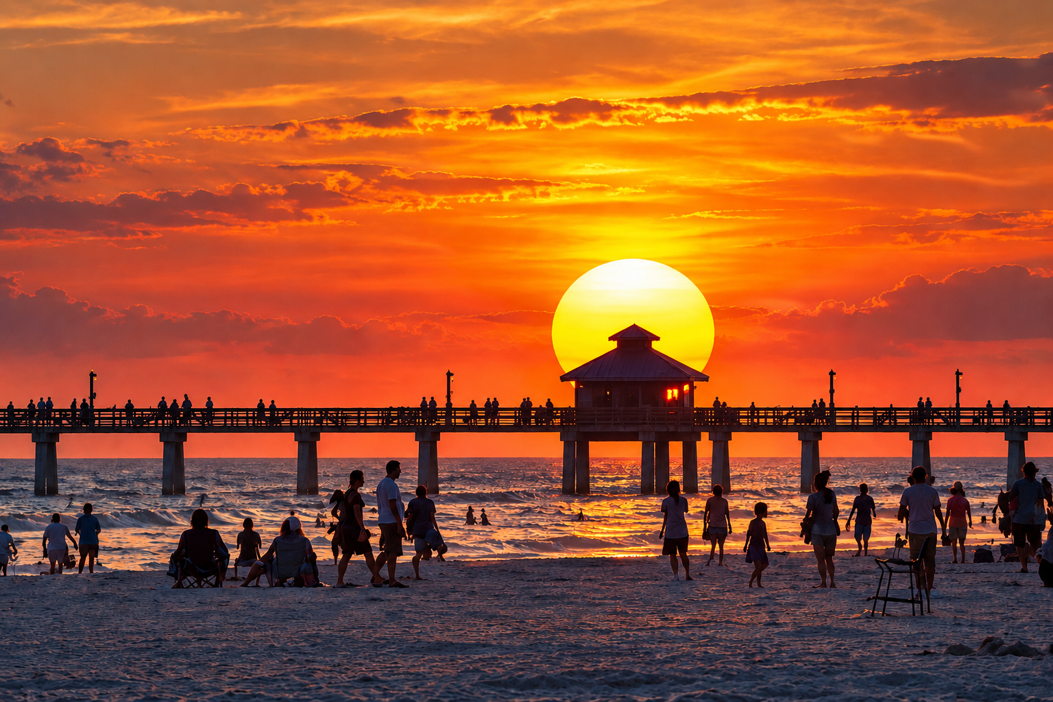 Family enjoying the Florida beach